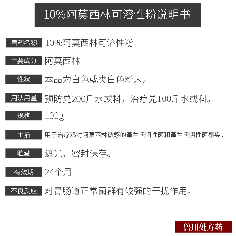 10%阿莫西林可溶性粉